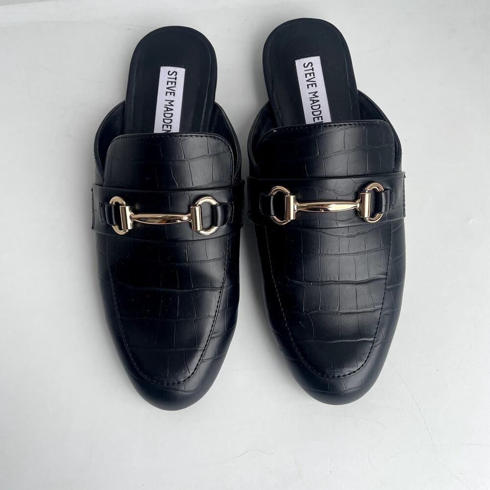Steve Madden Kandi Black Slip Ons Sz 7.5